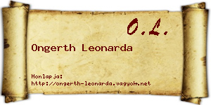 Ongerth Leonarda névjegykártya